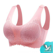 Soutien revêtement dentelle élastique gros bonnet rose