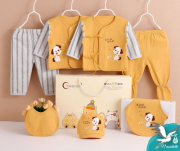 Coffret Newborn Premium 7 pièces - Jaune moutarde